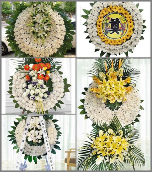 湖北黄冈市黄梅县五祖镇天山村花圈速递